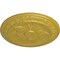 Ekena Millwork Exeter Ceiling Medallion (Fits Canopies up to 3 1/8"), Hand-Painted Rich Gold, 17 3/4"OD x 1 1/8"P CM17EXRGS - alternate 4
